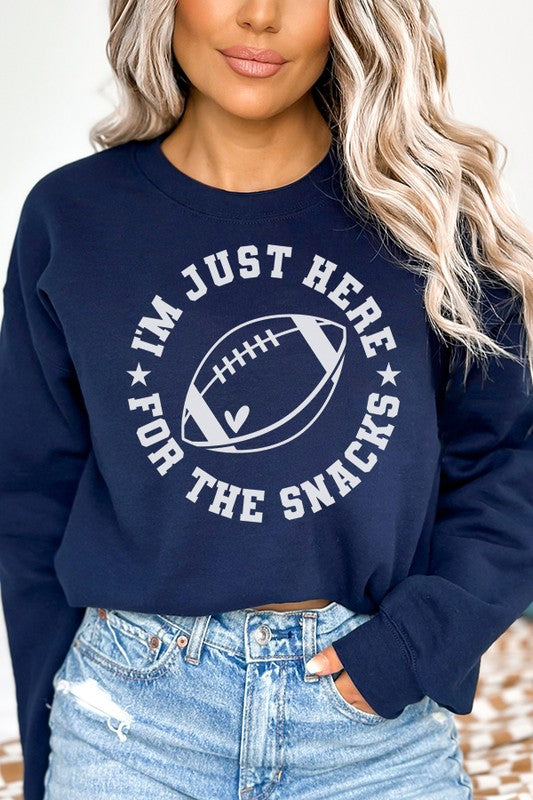 Fall Game Day Here For The Snacks Sweatshirt